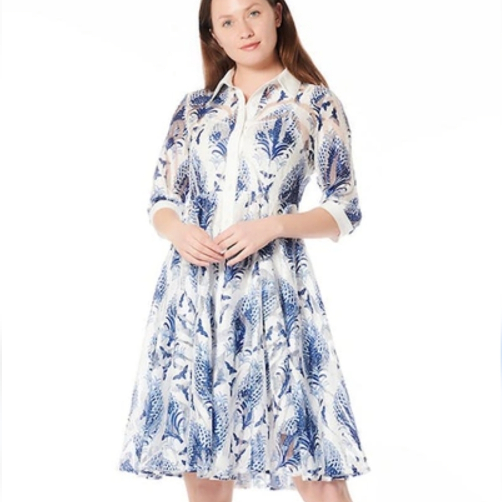 Gracia Sheer Shirtdress Sz.S  NWT